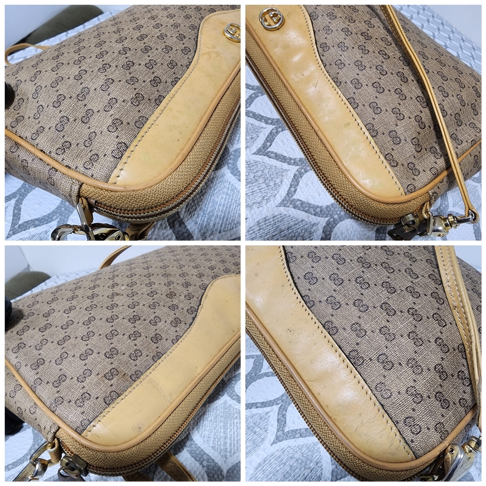 Gucci Vintage Interlocking G Shoulder Bag Brown/Beige - Picture 11 of 13